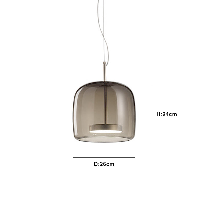 Szklana lampa wisząca w stylu hotelowym
