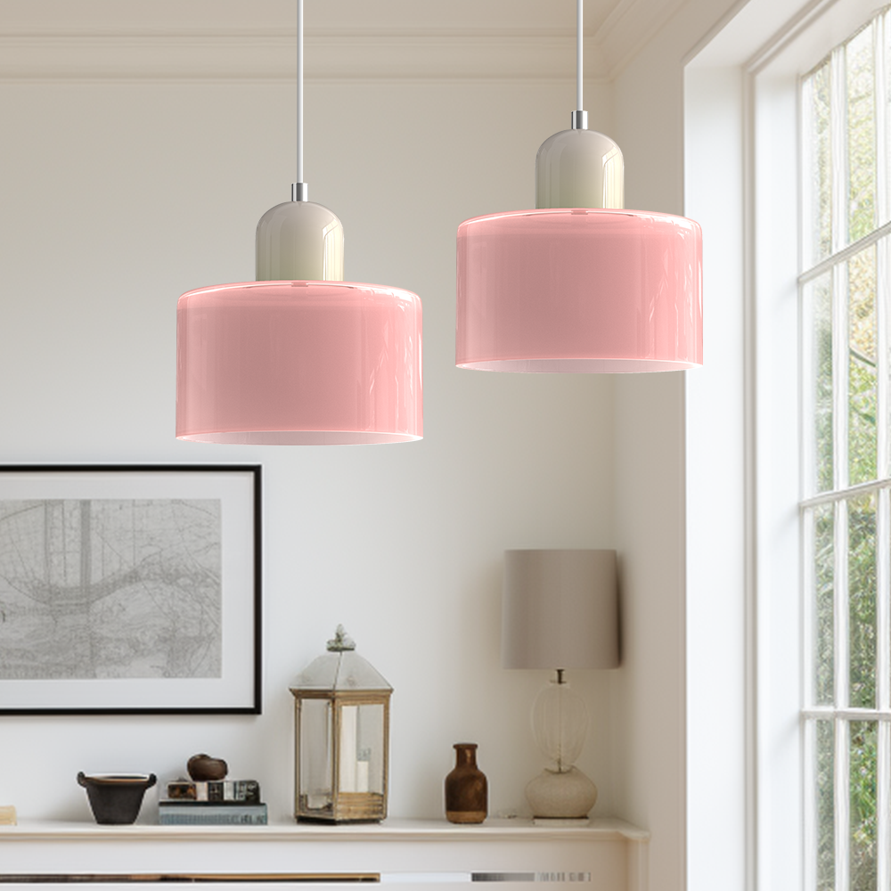 Kreatywna lampa wisząca Bauhaus ze szkła