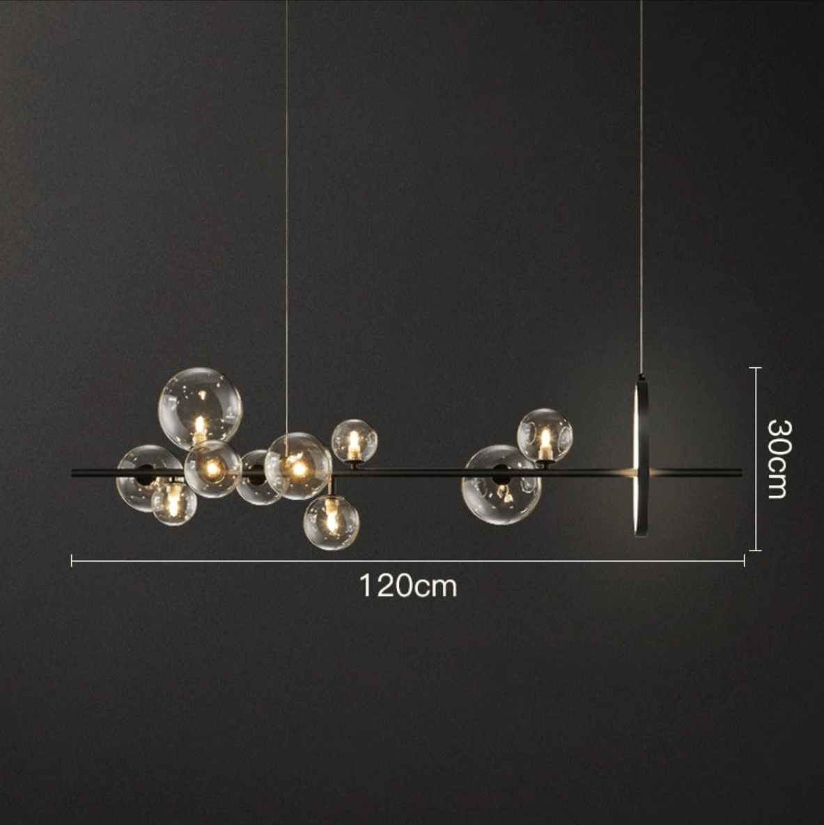 Makrokosmos | Luksusowa szklana lampa wisząca