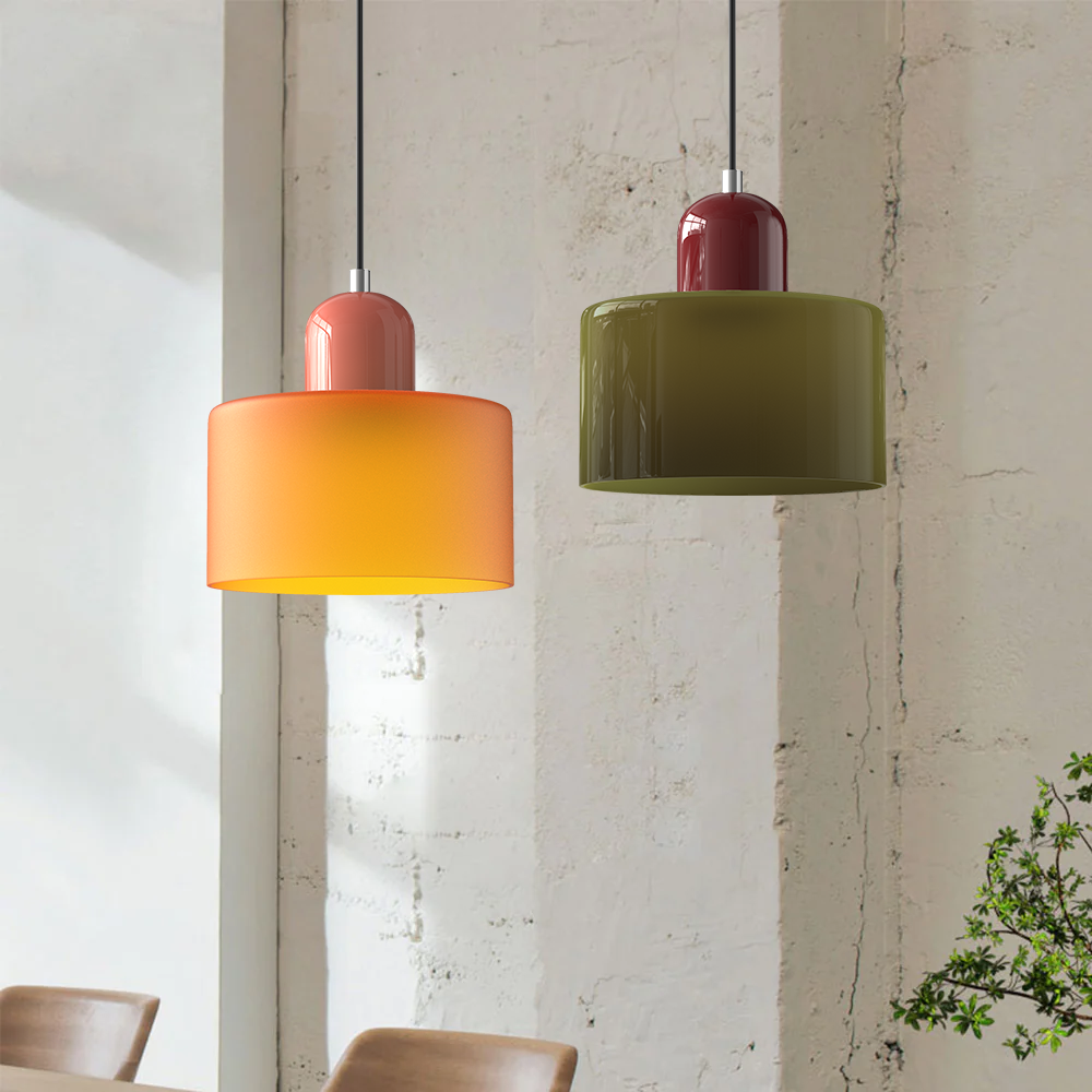 Kreatywna lampa wisząca Bauhaus ze szkła