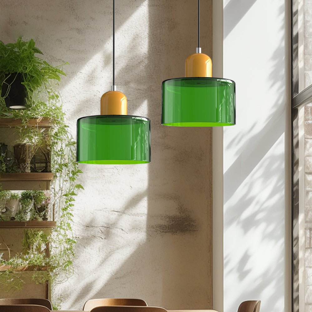 Kreatywna lampa wisząca Bauhaus ze szkła