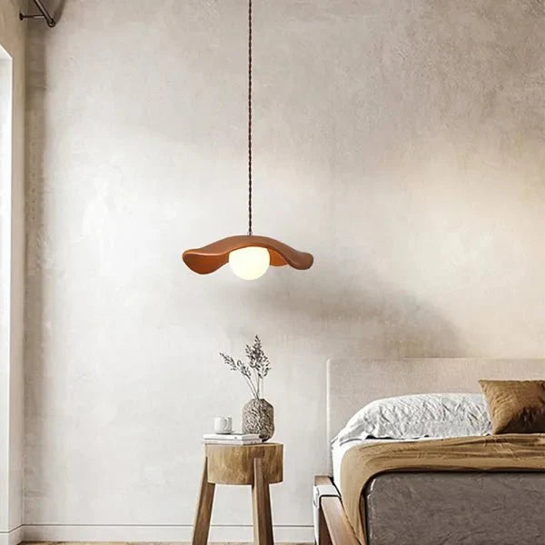 Kreatywna lampa wisząca do jadalni Wabi Sabi z liśćmi lotosu