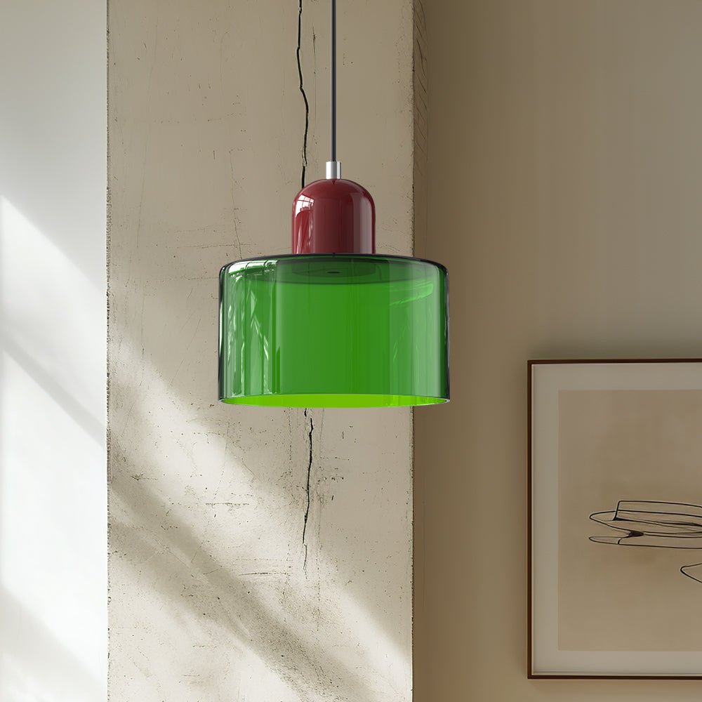 Kreatywna lampa wisząca Bauhaus ze szkła