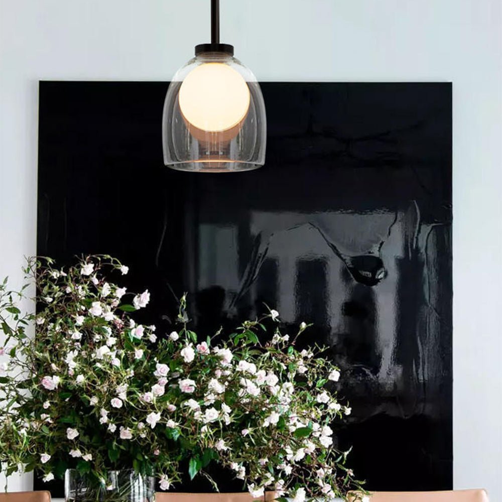 Nowoczesny żyrandol szklana kula lampa wisząca