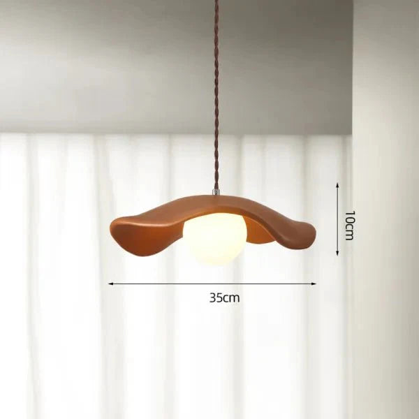 Kreatywna lampa wisząca do jadalni Wabi Sabi z liśćmi lotosu