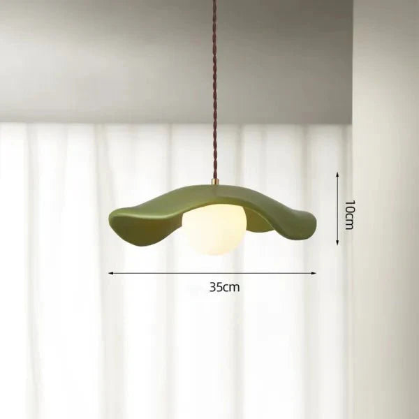 Kreatywna lampa wisząca do jadalni Wabi Sabi z liśćmi lotosu