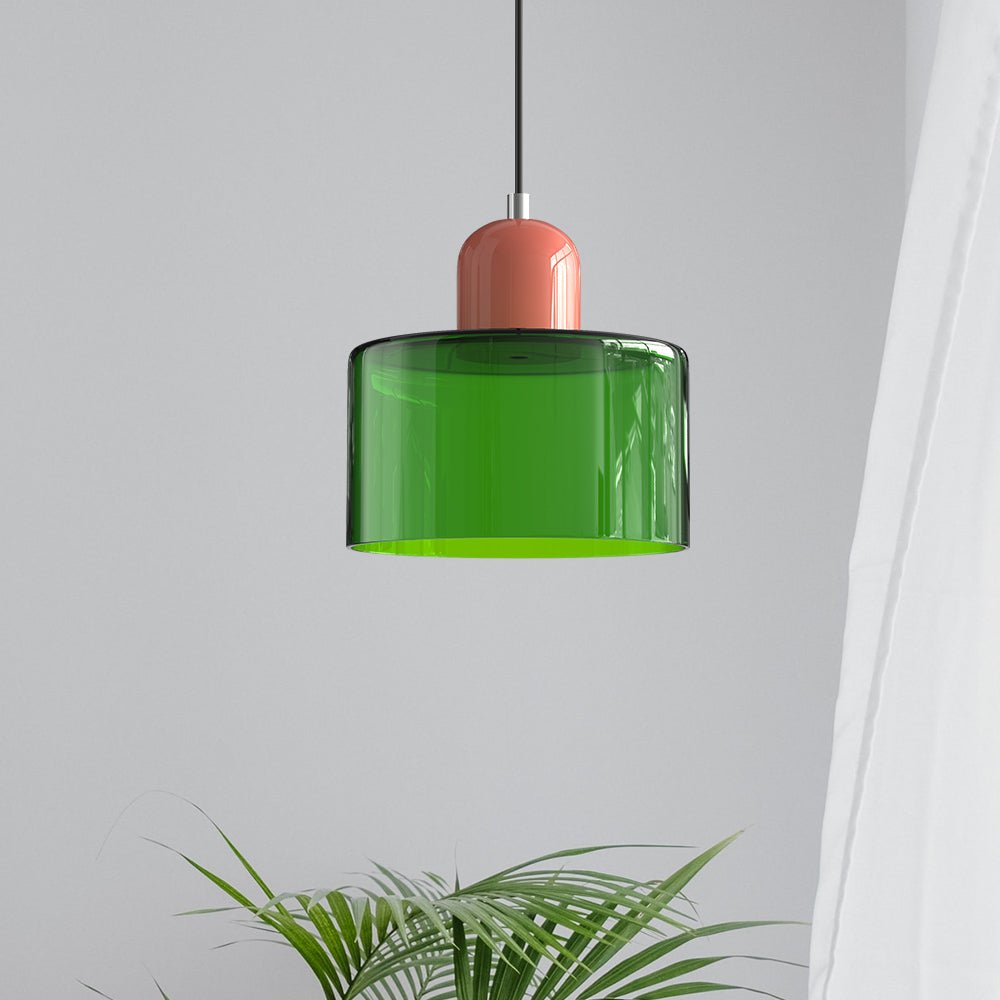 Kreatywna lampa wisząca Bauhaus ze szkła