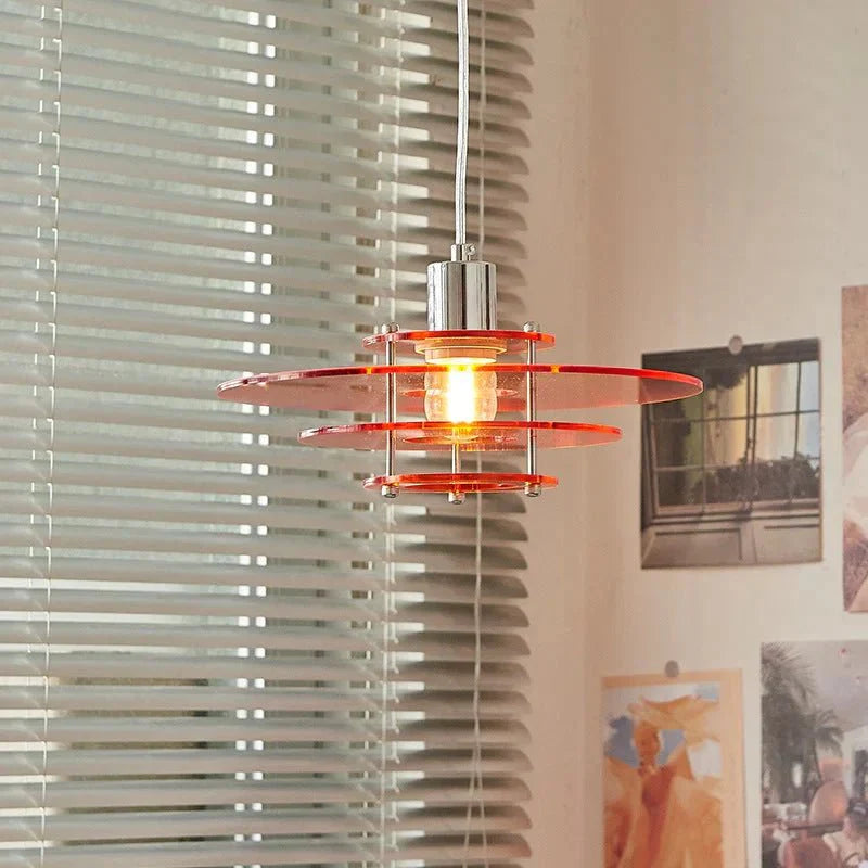 Nowoczesny żyrandol w kształcie UFO lampa wisząca vintage