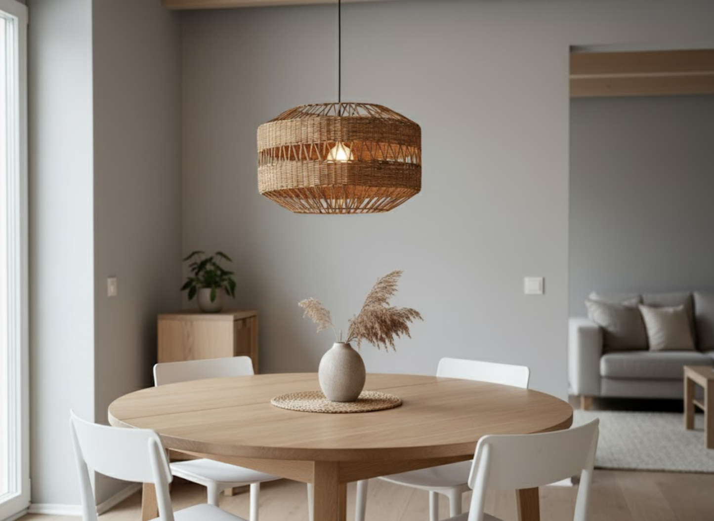 Bmboo | Luksusowa Lampa Wisząca z Bambusa, Naturalny Design