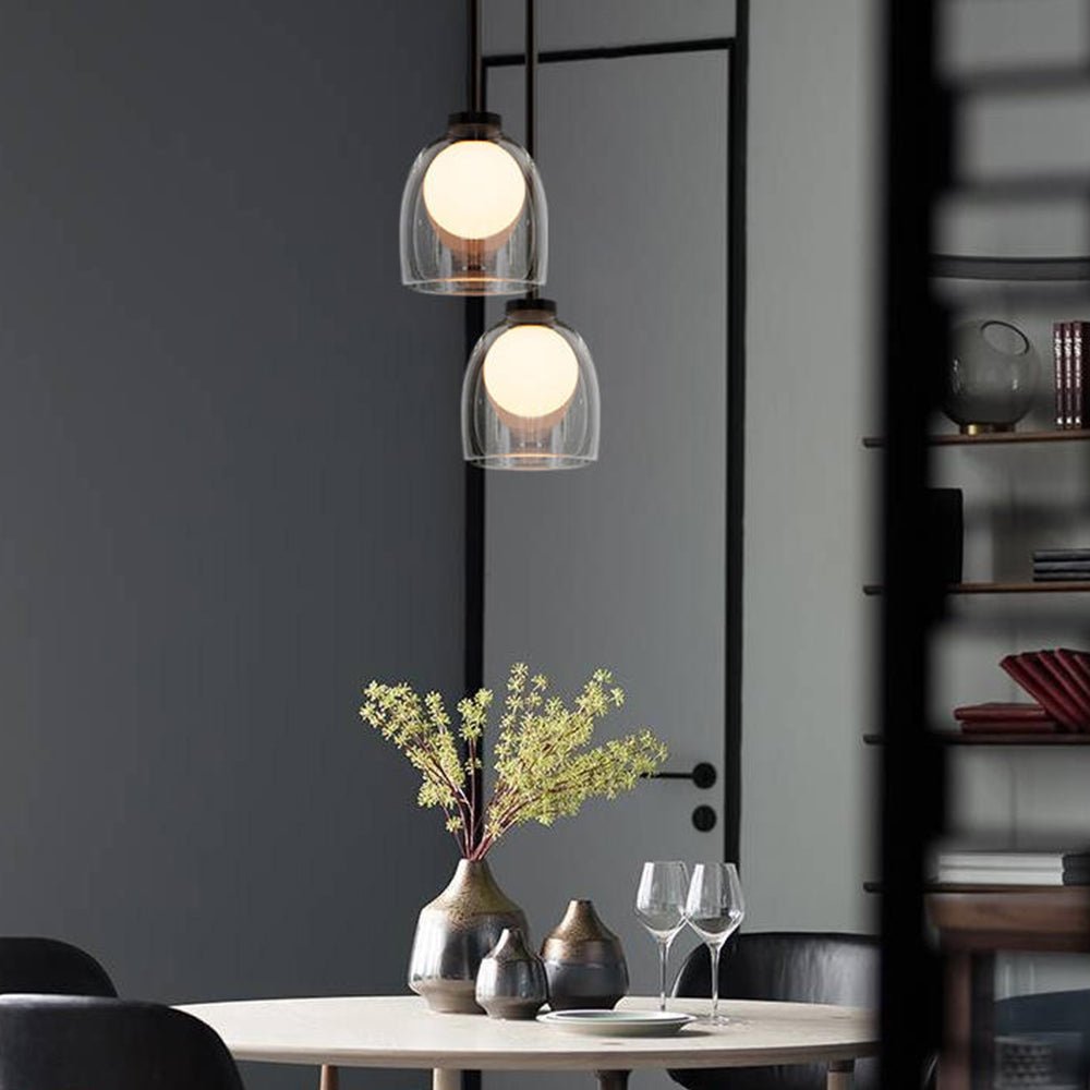 Nowoczesny żyrandol szklana kula lampa wisząca