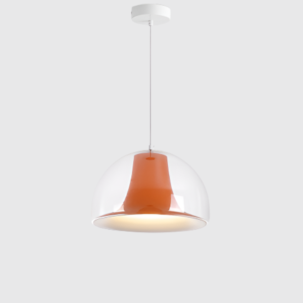 Półokrągła lampa wisząca z meduzy ze szkła