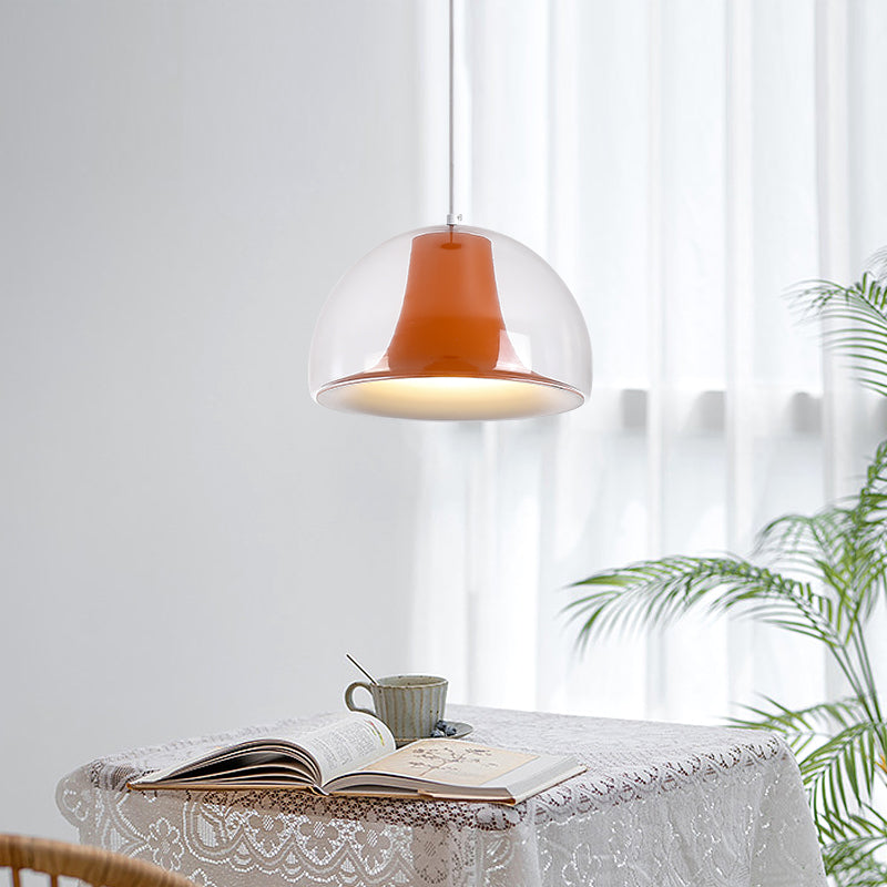 Półokrągła lampa wisząca z meduzy ze szkła