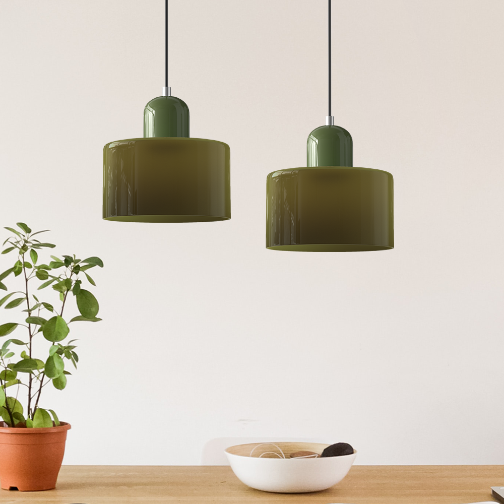 Kreatywna lampa wisząca Bauhaus ze szkła