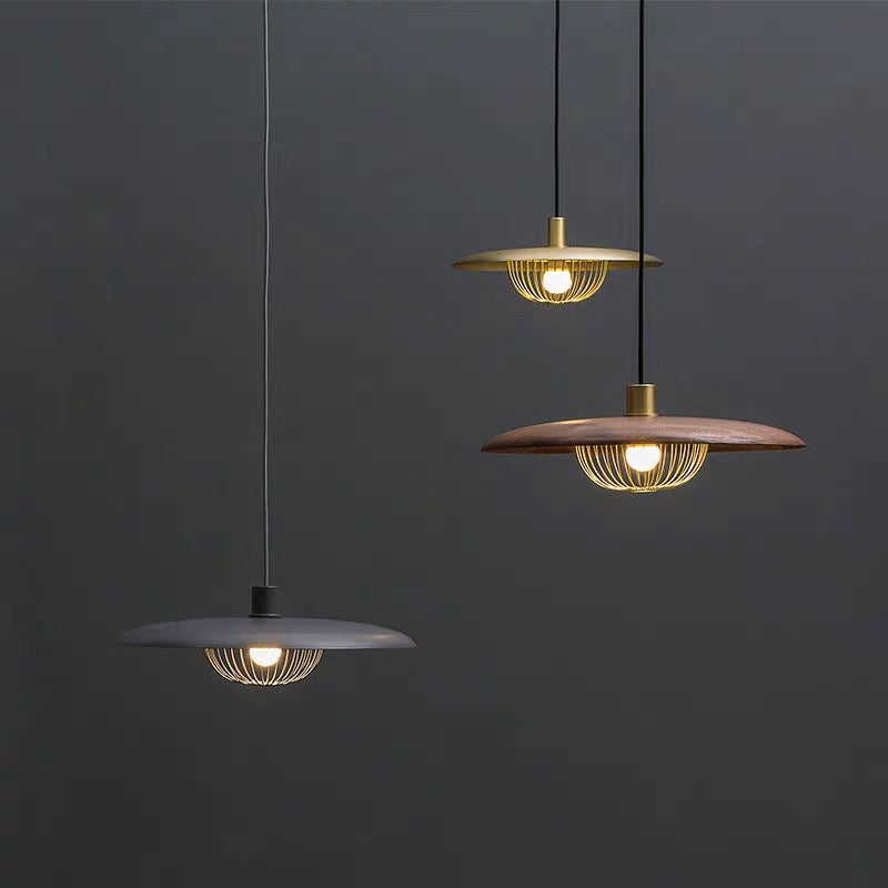 Lampy z Imitacji Drewna do Zawieszenia - Styl Skandynawski