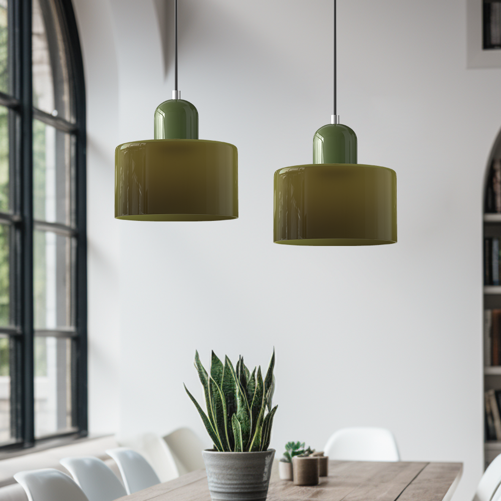 Kreatywna lampa wisząca Bauhaus ze szkła
