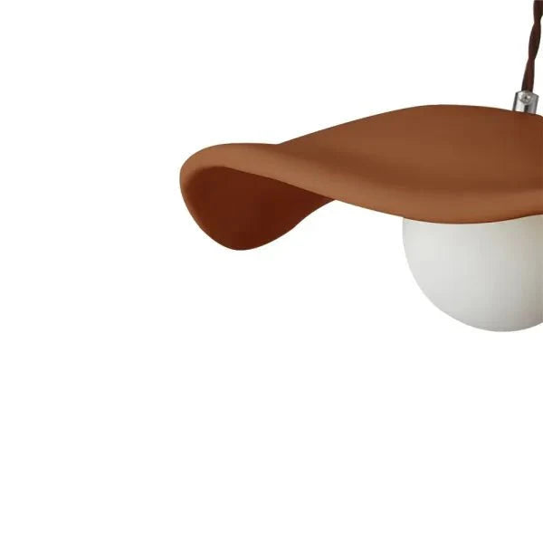 Kreatywna lampa wisząca do jadalni Wabi Sabi z liśćmi lotosu