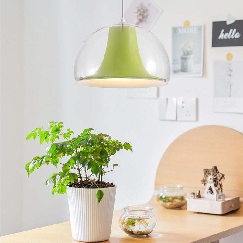 Półokrągła lampa wisząca z meduzy ze szkła