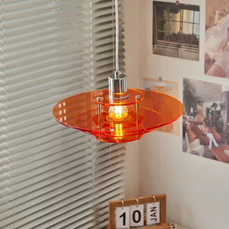 Nowoczesny żyrandol w kształcie UFO lampa wisząca vintage