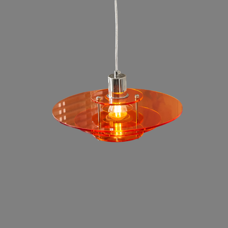 Nowoczesny żyrandol w kształcie UFO lampa wisząca vintage