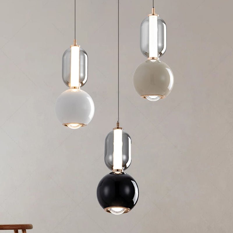 Nordycka designerska lampa wisząca z żelaznego szkła