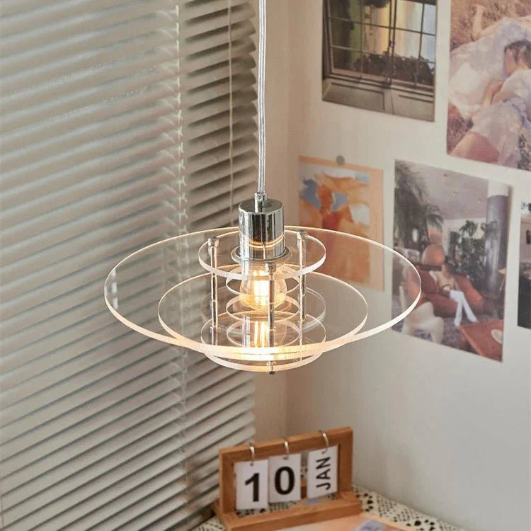 Nowoczesny żyrandol w kształcie UFO lampa wisząca vintage