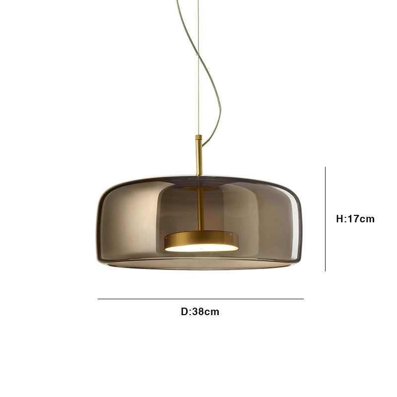 Szklana lampa wisząca w stylu hotelowym