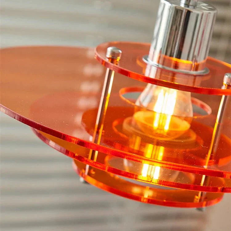 Nowoczesny żyrandol w kształcie UFO lampa wisząca vintage