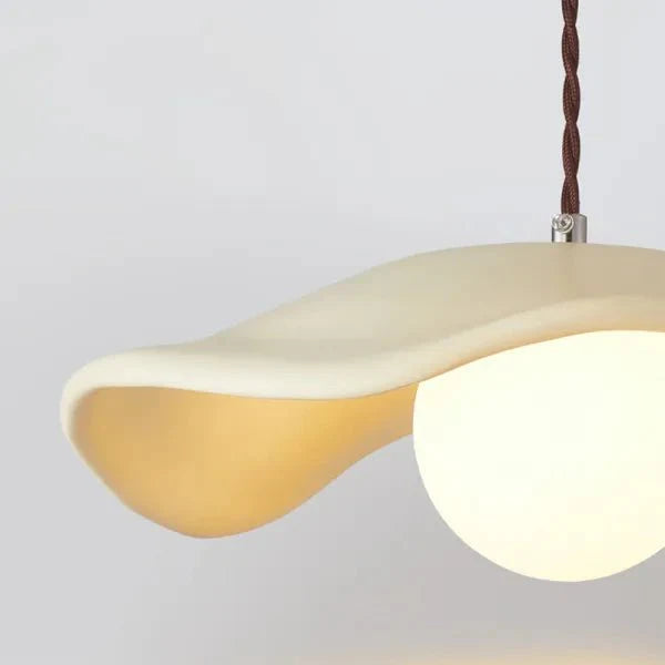 Kreatywna lampa wisząca do jadalni Wabi Sabi z liśćmi lotosu