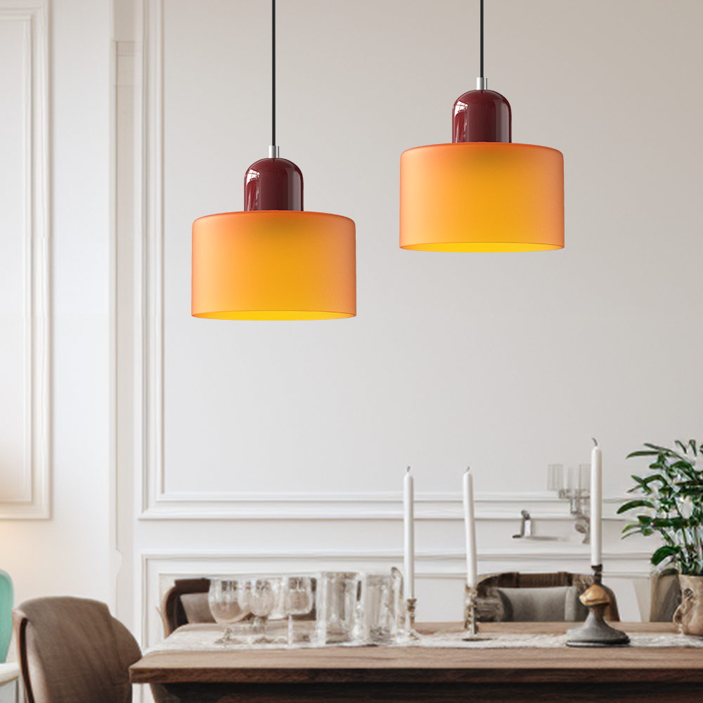 Kreatywna lampa wisząca Bauhaus ze szkła