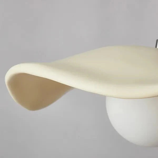 Kreatywna lampa wisząca do jadalni Wabi Sabi z liśćmi lotosu