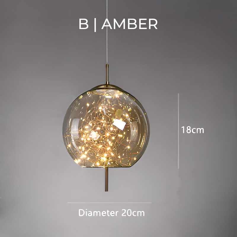 Essence | Wykwintna Brązowa Lampa Wisząca