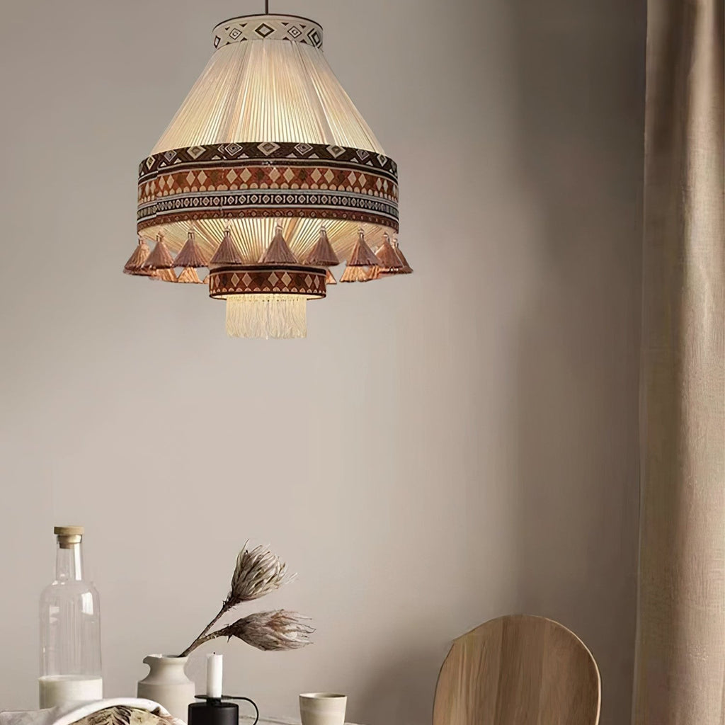 Bohemian Fringe Wisząca Lampa - Polska Edycja SEO