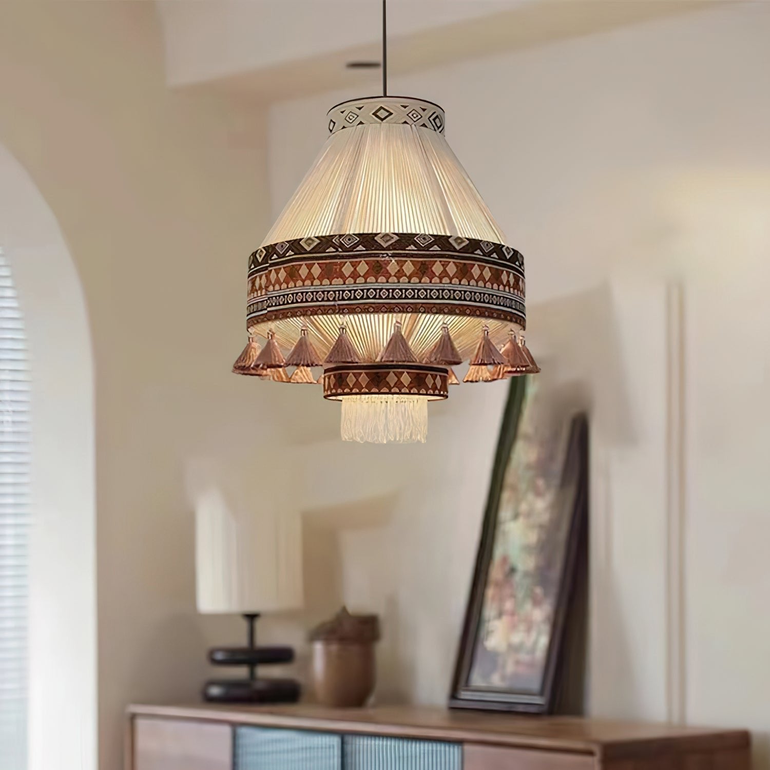Bohemian Fringe Wisząca Lampa - Polska Edycja SEO
