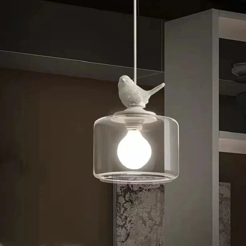Wisząca lampa ptak