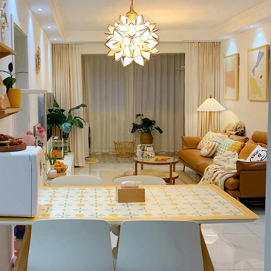 Lampa wisząca Capiz - Eleganckie Oświetlenie do Twojego Domu