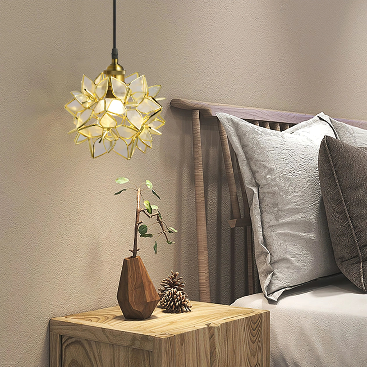 Lampa wisząca Capiz - Eleganckie Oświetlenie do Twojego Domu