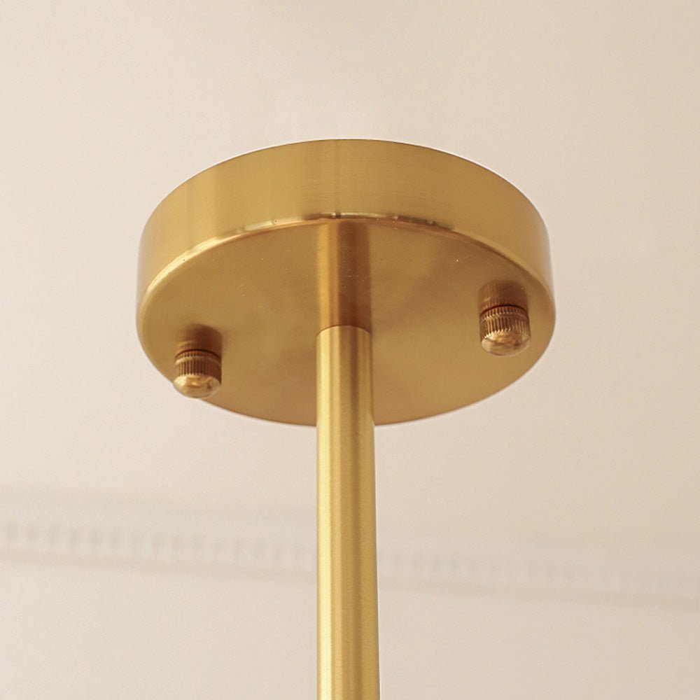 Żyrandol Bauhaus z mlecznobiałego szkła