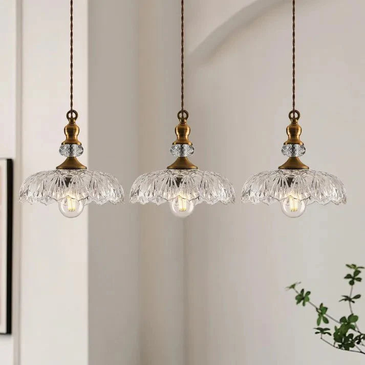 Nowoczesna Mini Wisząca Lampka Kuchenna z Szklanym Kloszem