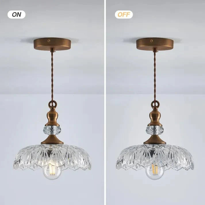 Nowoczesna Mini Wisząca Lampka Kuchenna z Szklanym Kloszem