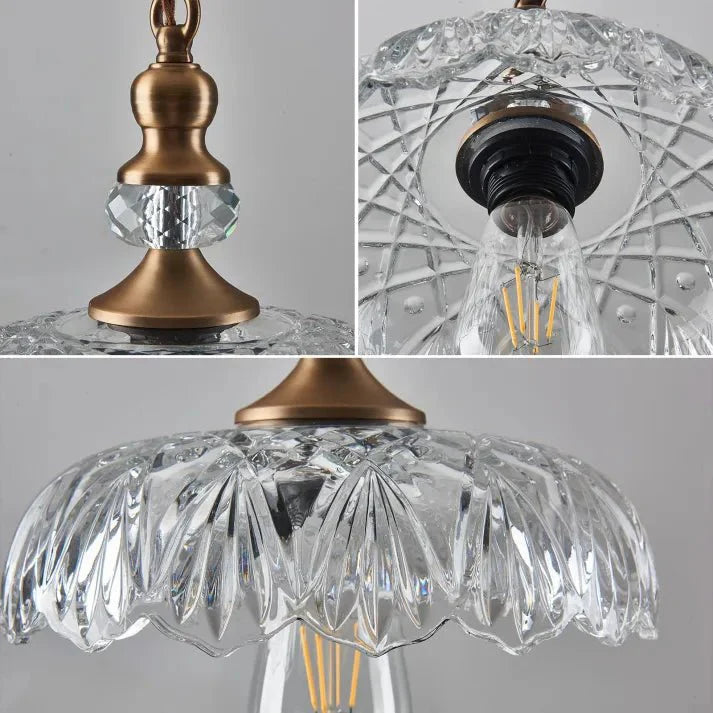 Nowoczesna Mini Wisząca Lampka Kuchenna z Szklanym Kloszem