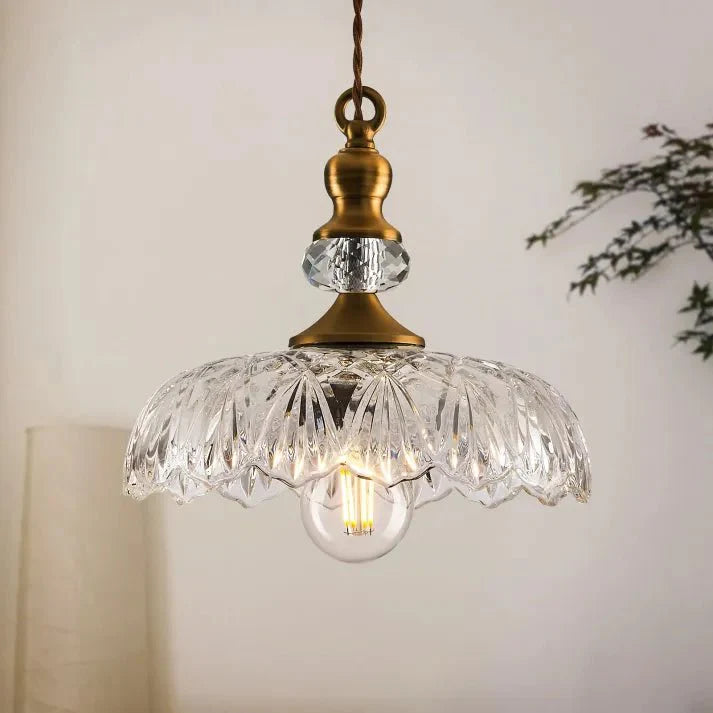 Nowoczesna Mini Wisząca Lampka Kuchenna z Szklanym Kloszem