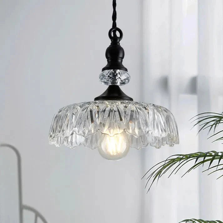 Nowoczesna Mini Wisząca Lampka Kuchenna z Szklanym Kloszem