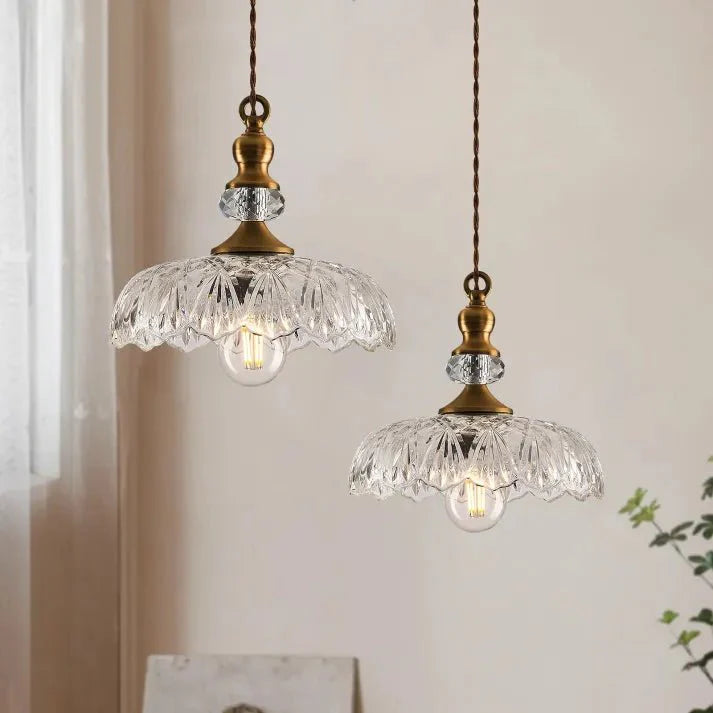 Nowoczesna Mini Wisząca Lampka Kuchenna z Szklanym Kloszem