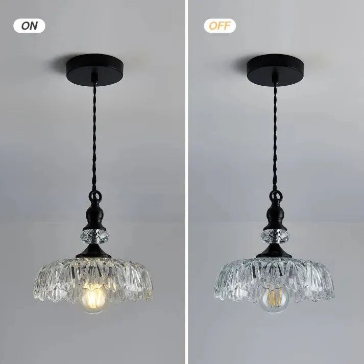 Nowoczesna Mini Wisząca Lampka Kuchenna z Szklanym Kloszem