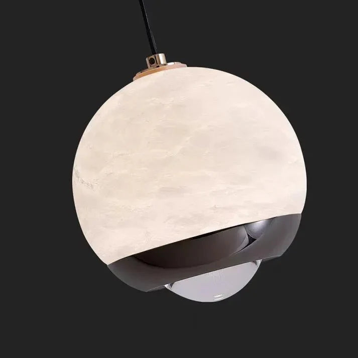 Nordycka Lampa Wisząca Kula z Marmuru Alabastrowego