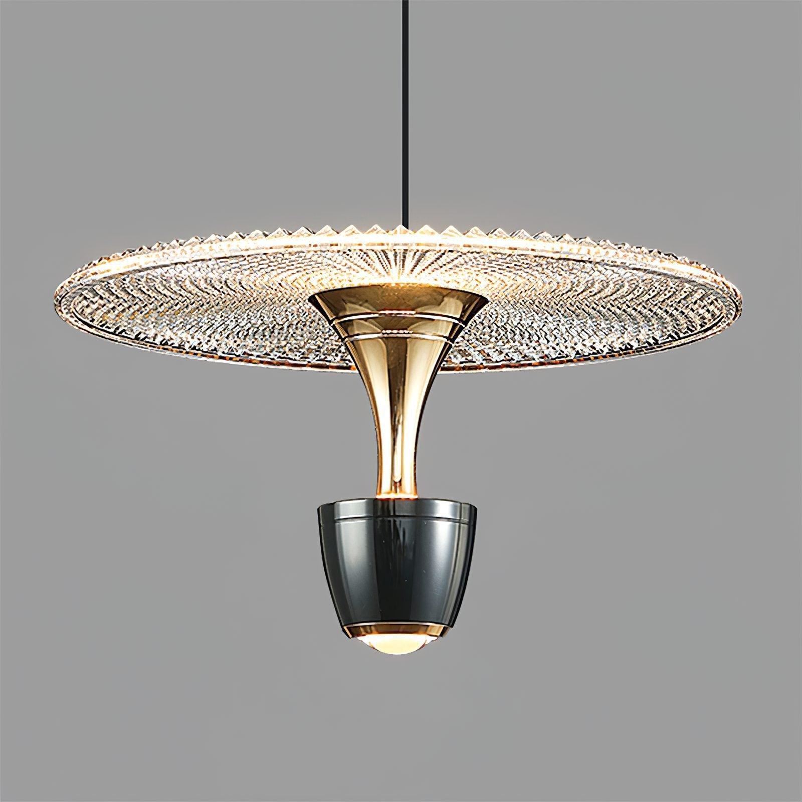 Nowoczesna Lampa Wisząca LED w Kształcie Dysku