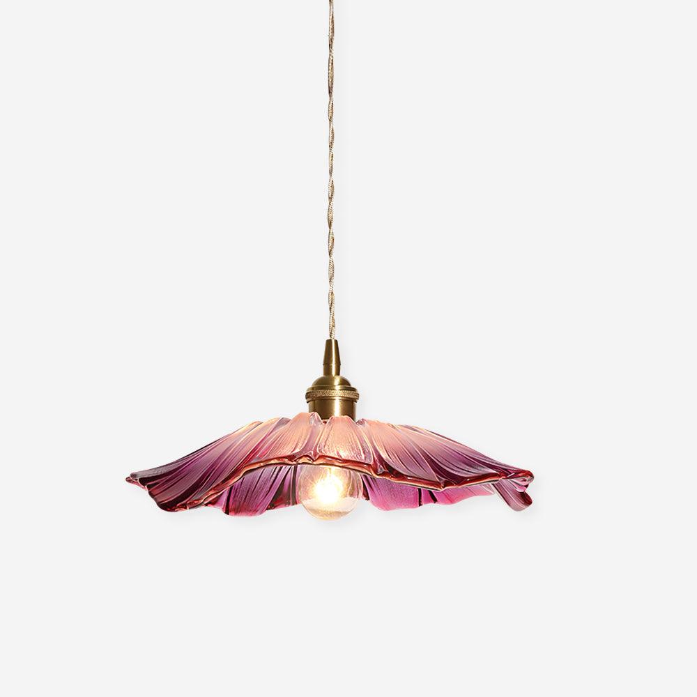 Szklana lampa wisząca z kwiatami - stylowe oświetlenie do Twojego domu