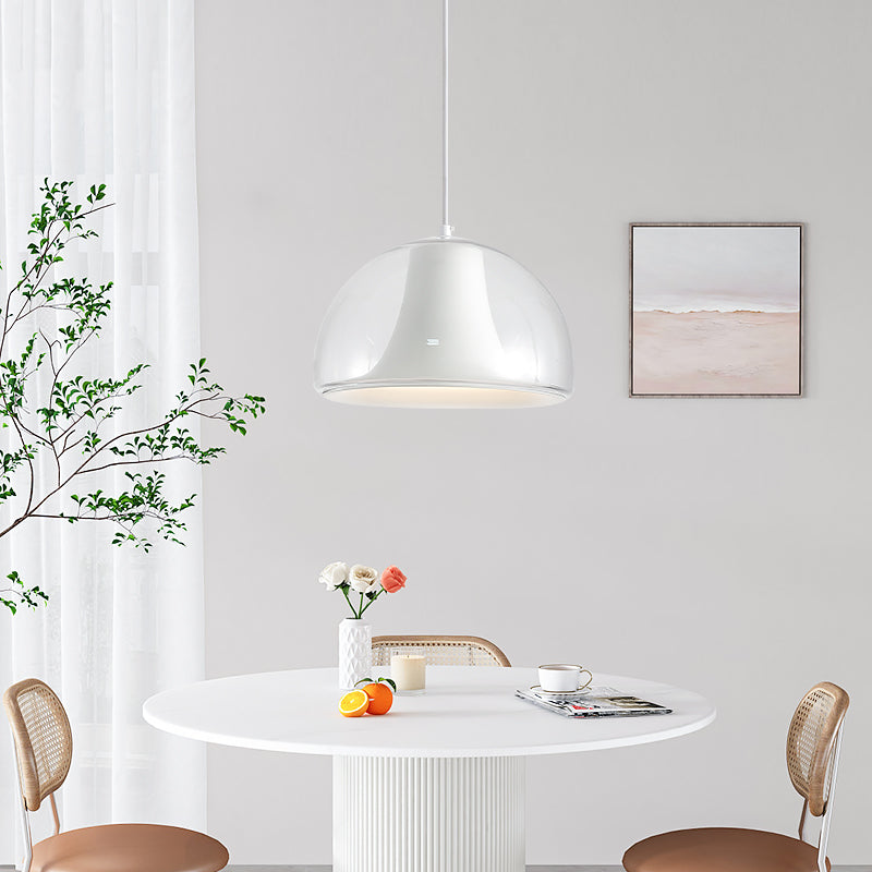 Półokrągła lampa wisząca z meduzy ze szkła