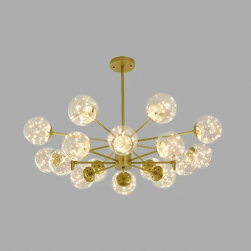 NobleLuminance - Stropná lampa so sklenenými guľami