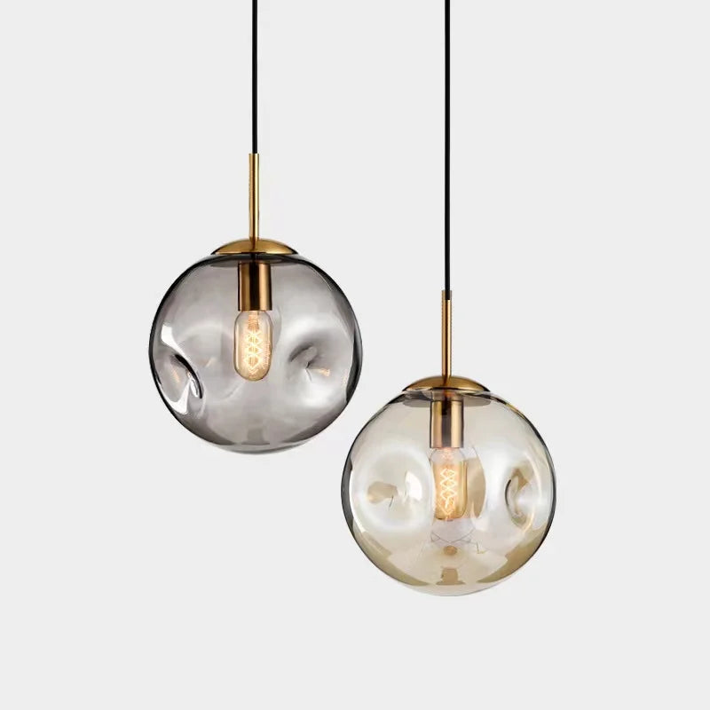 Lampa wisząca Brikey szklana kula